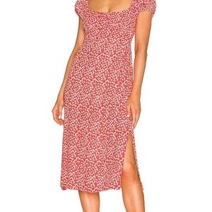 Sandrina Midi Dress in Careyes Cherry Floral | FAITHFULL THE BRAND